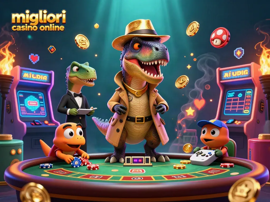 Gioca nei migliori casino online: un'avventura con un velociraptor al tavolo di blackjack.