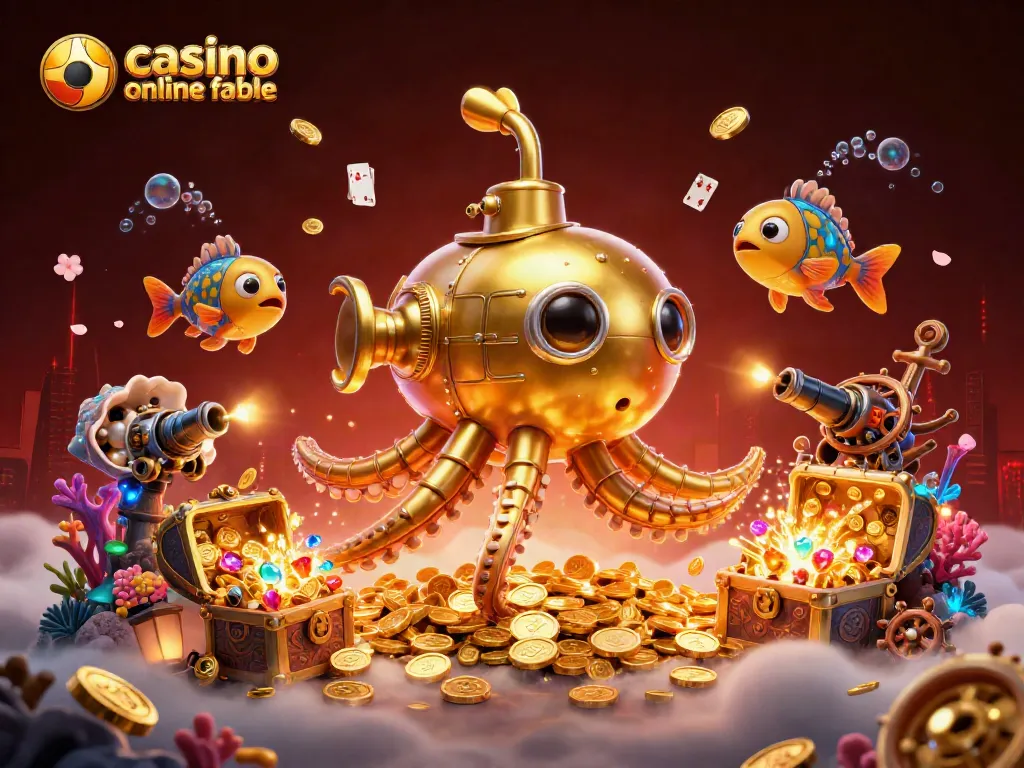 Gana en el casino online fiable mientras navegas en un submarino dorado por mares de monedas.