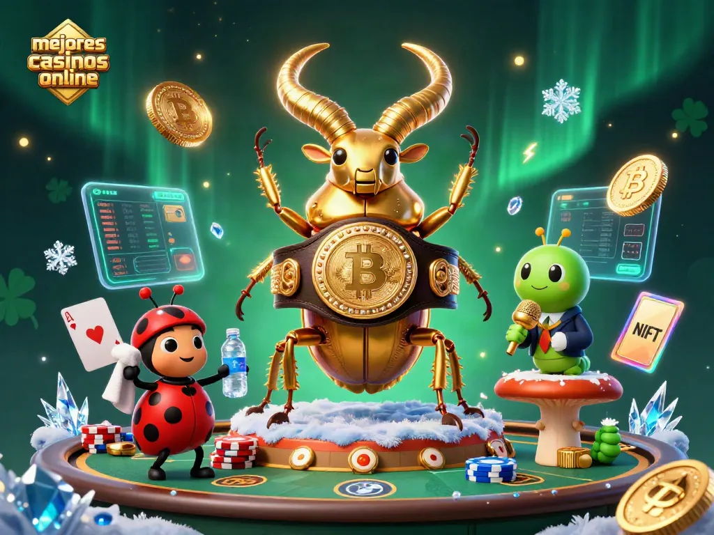 Explora los mejores casinos online mientras disfrutas de una ilustración animada única con emocionantes elementos de póker.