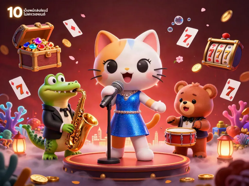 10 อันดับ เว็บพนันออนไลน์ ไม่ผ่านเอเย่นต์ แสดงให้เห็นถึงฉากคาสิโนที่มีสีสันและรายละเอียดสูง