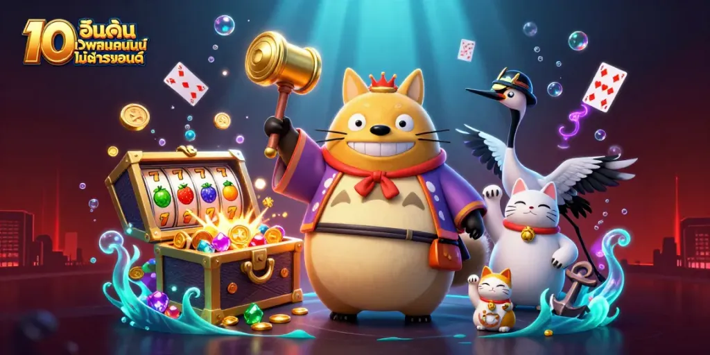 10 อันดับ เว็บพนันออนไลน์ ไม่ผ่านเอเย่นต์ พร้อมตัวการ์ตูนและเกมสล็อตสุดตื่นเต้น