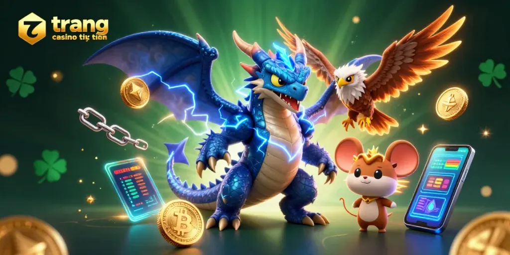 Khám phá trang casino trực tuyến với hình ảnh 3D phong phú, thể hiện tính năng nổi bật của trò chơi.
